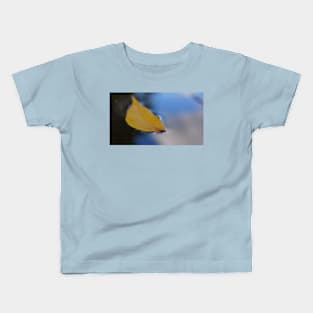 Yellow Leaf Floating on Water Kids T-Shirt